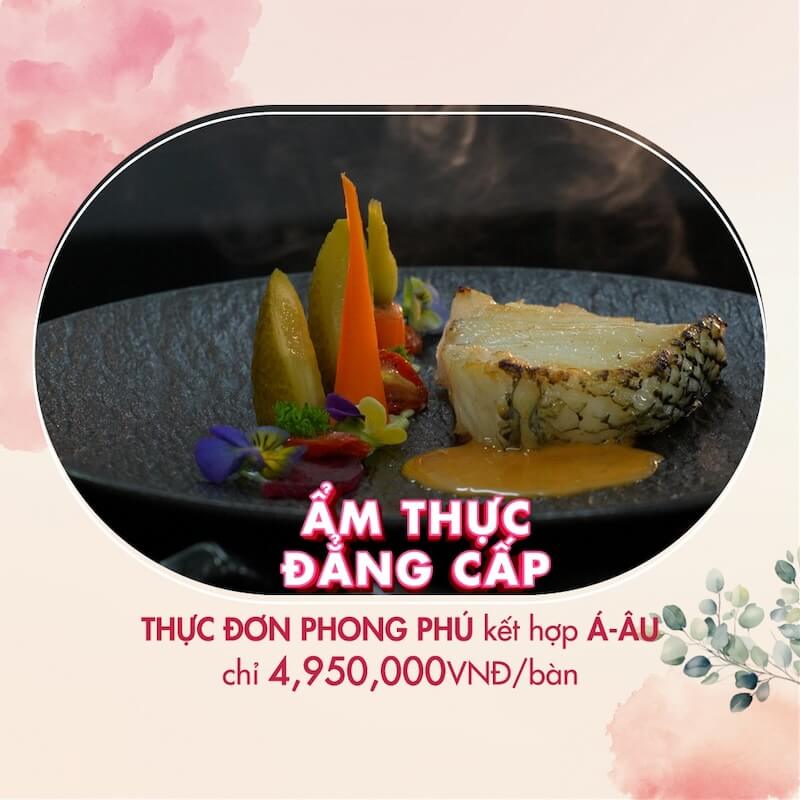 Menu cưới chất lượng mang đến những trải nghiệm ẩm thực đáng nhớ cho người tham dự