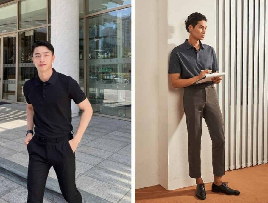 Áo polo và quần tây - lựa chọn năng động, gọn gàng