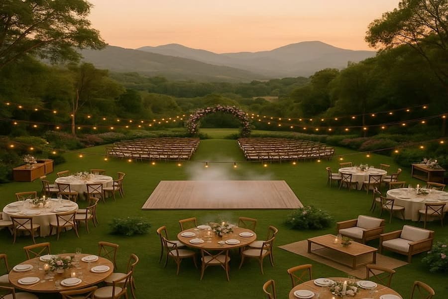 Tiệc cưới phong cách vintage với nét cổ điển nhẹ nhàng tạo nên không gian ấm cúng và đầy cảm xúc